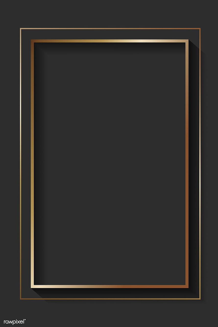 Elegant Black and Gold Geometric Frame Design with Layered Borders and Subtle Shadows HD phone wallpaper