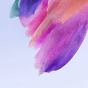 Abstract Pastel Powder Art with Purple Pink and Teal Swirls on Light Blue Background HD phone wallpaper