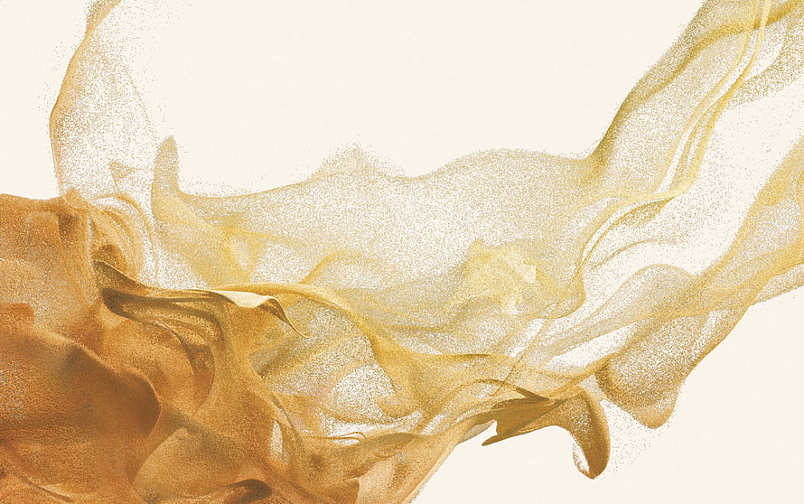 Abstract Gold Dust Swirls on Cream Background HD wallpaper