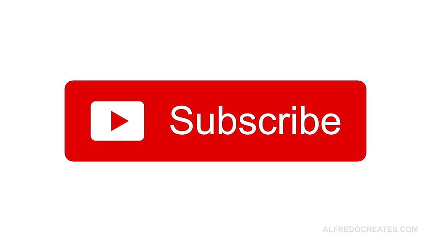 Minimalist Red YouTube Subscribe Button Graphic on White Background HD wallpaper