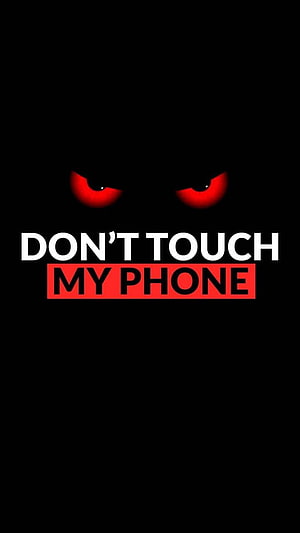 Don't Touch My Phone: Menacing Red Eyes in Dark Minimalist Design HD phone wallpaper