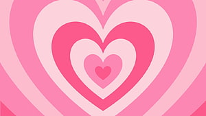 Abstract Concentric Pink Hearts Pattern Vector Art Background HD wallpaper