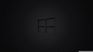Minimalist Black Windows 10 Logo Wallpaper with Subtle Texture HD wallpaper
