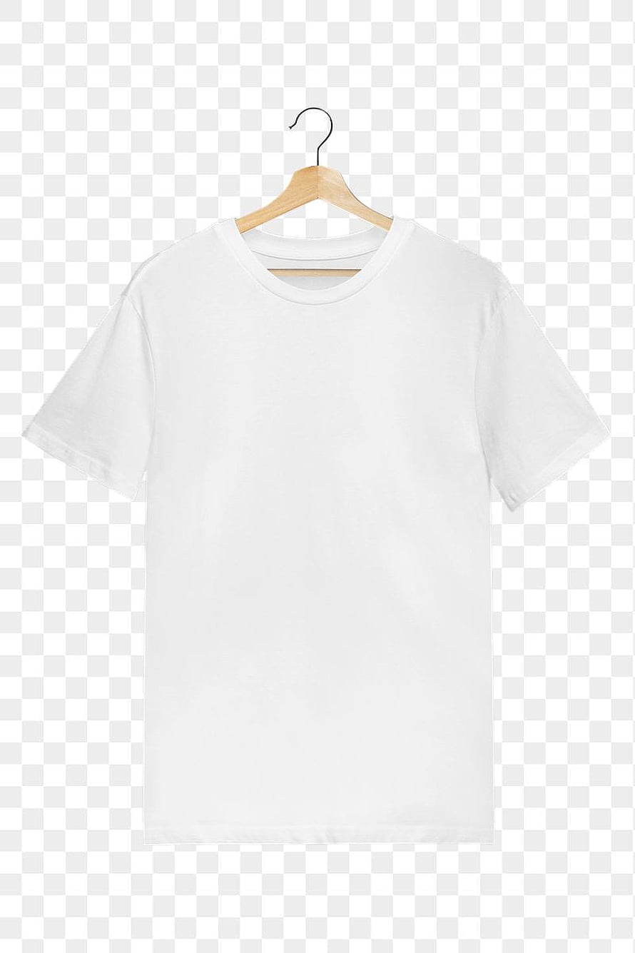 Blank White T-Shirt on Wooden Hanger with Transparent Background HD phone wallpaper