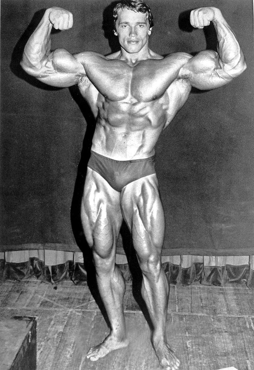 Arnold Schwarzenegger Classic Bodybuilding Pose Black and White Stage Photo HD phone wallpaper
