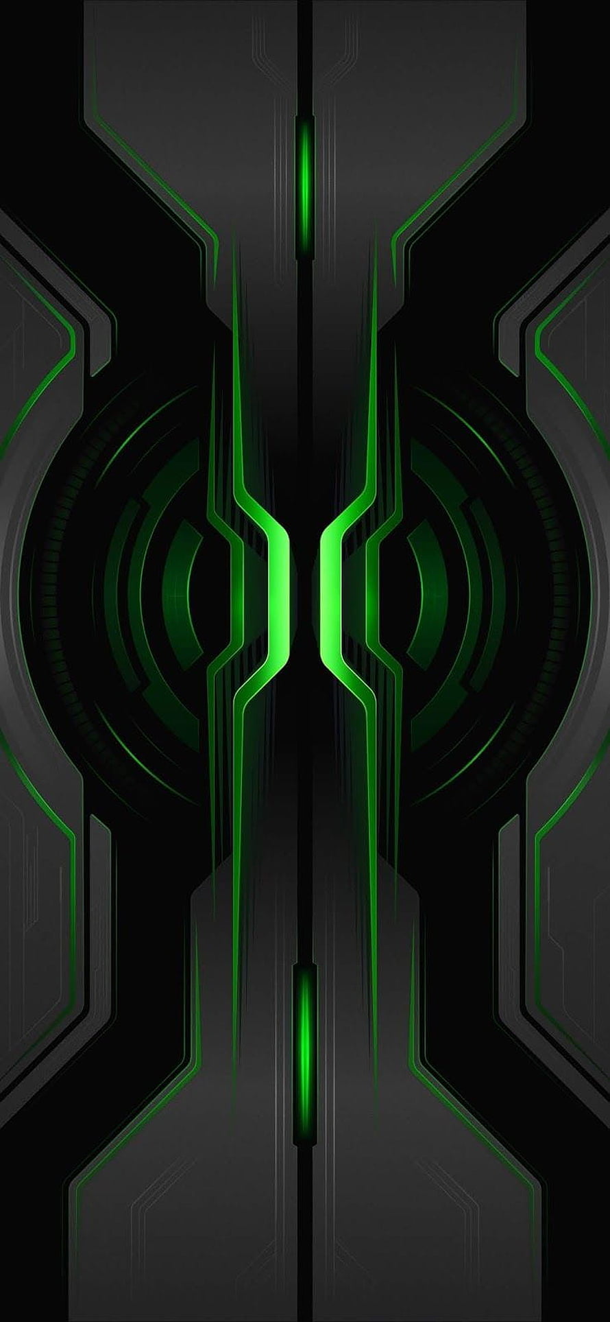 Abstract Futuristic Green Neon Circuit Board Design HD phone wallpaper