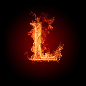 Flaming Letter L Alphabet Fire Typography Desktop Wallpaper HD phone wallpaper