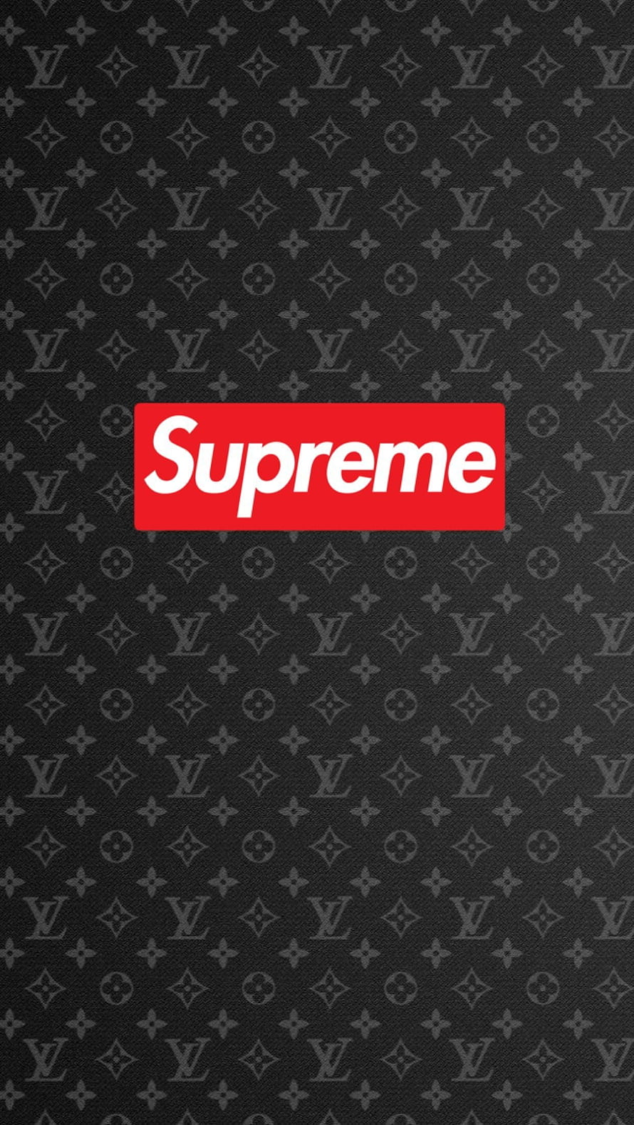 Supreme Box Logo on Louis Vuitton Monogram Canvas Pattern Wallpaper HD phone wallpaper