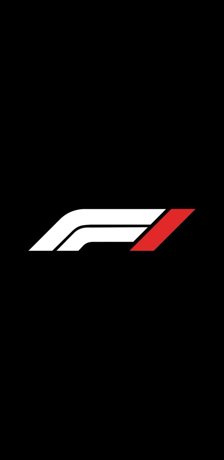 Formula 1 Official Logo Minimalist Black Background Design HD phone wallpaper