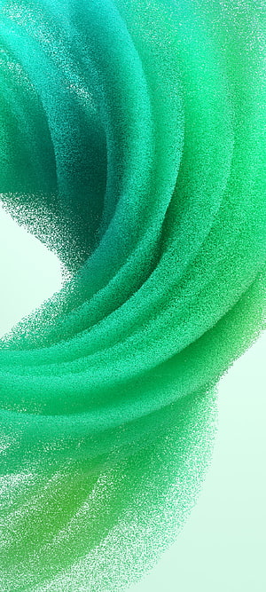 Abstract Green Particle Wave Flowing on Light Background HD phone wallpaper