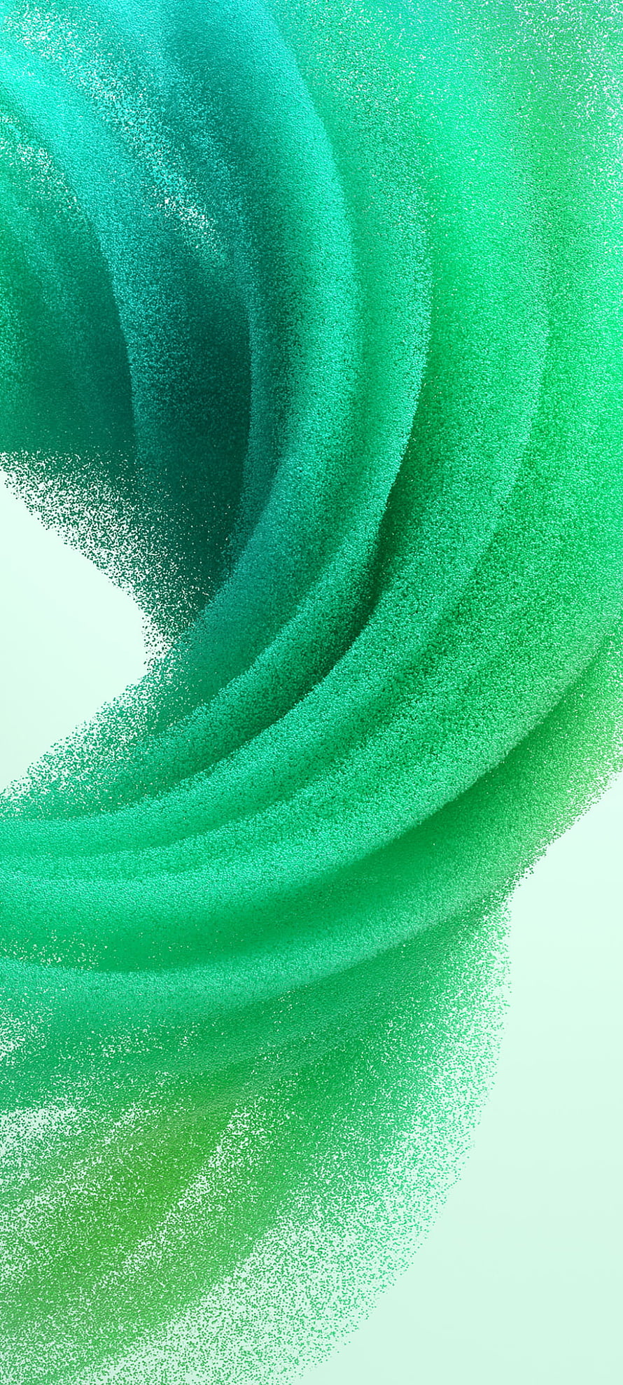Abstract Green Particle Wave Flowing on Light Background HD phone wallpaper