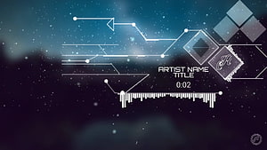 Avee Player Template by Hendri Creation with Audio Visualizer and Starry Night Background HD wallpaper