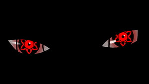 Mystical Red Sharingan Eyes in Darkness Anime Style Wallpaper HD wallpaper