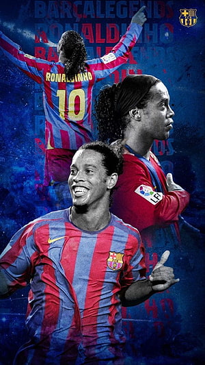 Ronaldinho Barcelona Legend Soccer Player Tribute Wallpaper HD phone wallpaper