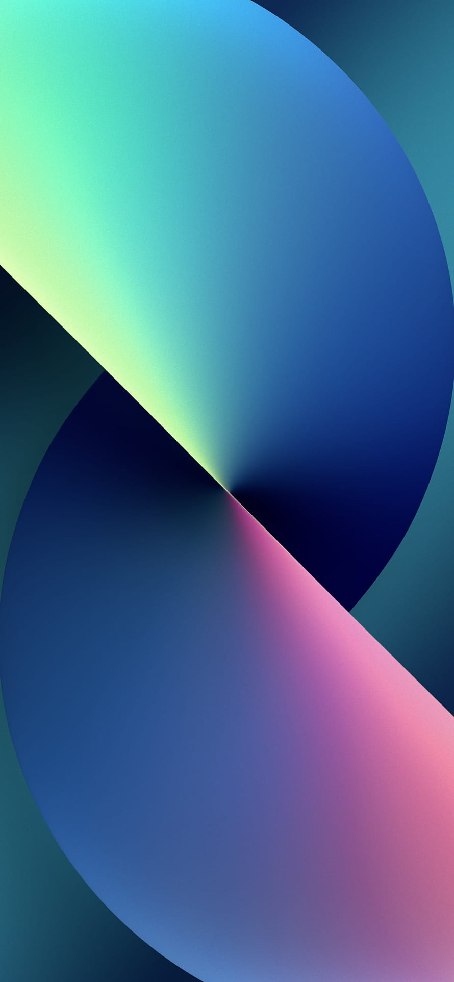 Abstract Gradient Wallpaper With Blue, Green, And Pink Curved Shapes HD phone wallpaper
