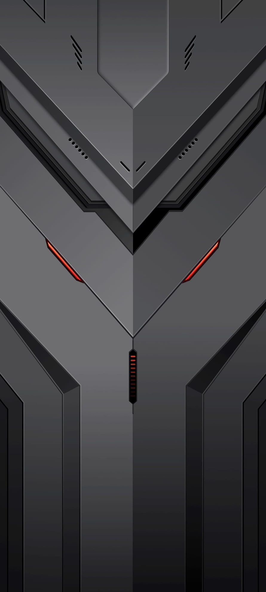 Nubia Red Magic 7 Pro Dark Metallic Armor Design with Red Accent Lighting HD phone wallpaper