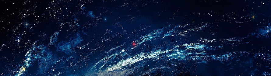 Milky Way Galaxy Deep Space Panorama with Star Fields and Nebulae HD wallpaper