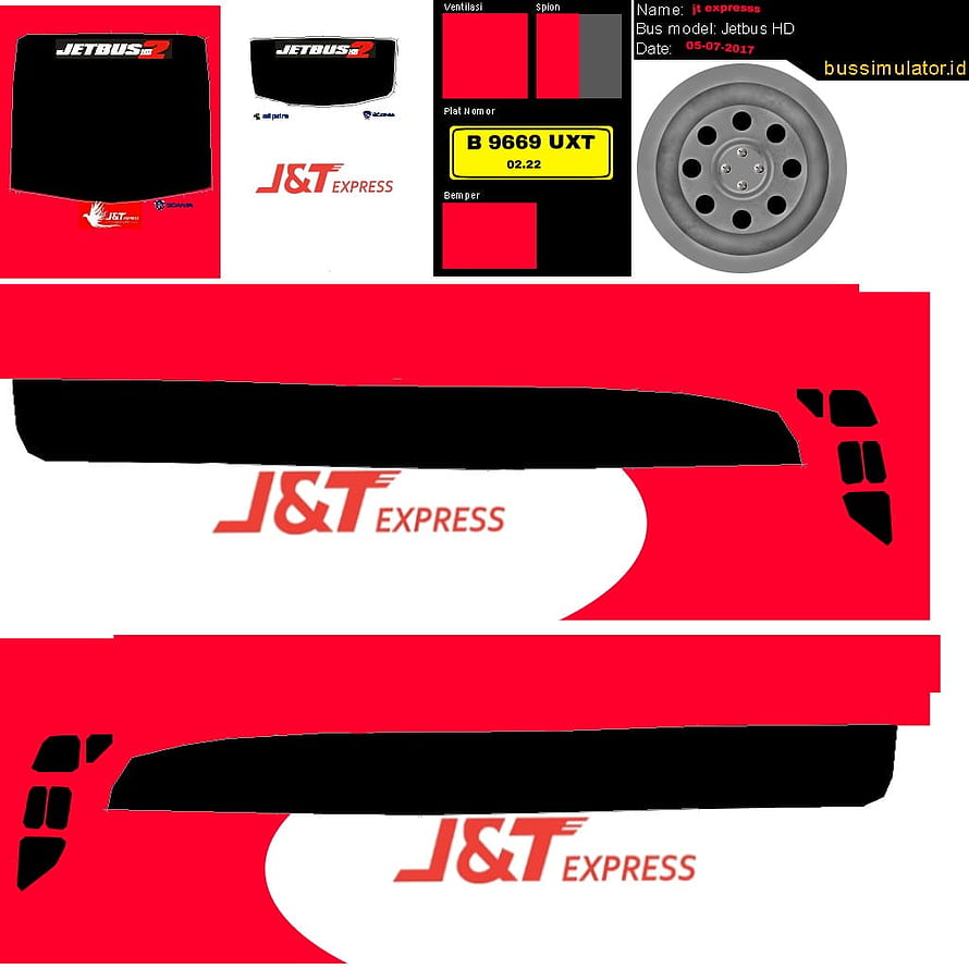 J&T Express Bus Simulator 2 Skin Decal for Jetbus HD HD phone wallpaper