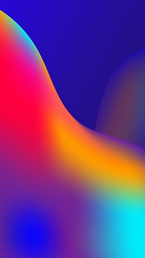 Vibrant Abstract Gradient Wave with Smooth Blurred Color Transitions on Deep Blue Background HD phone wallpaper