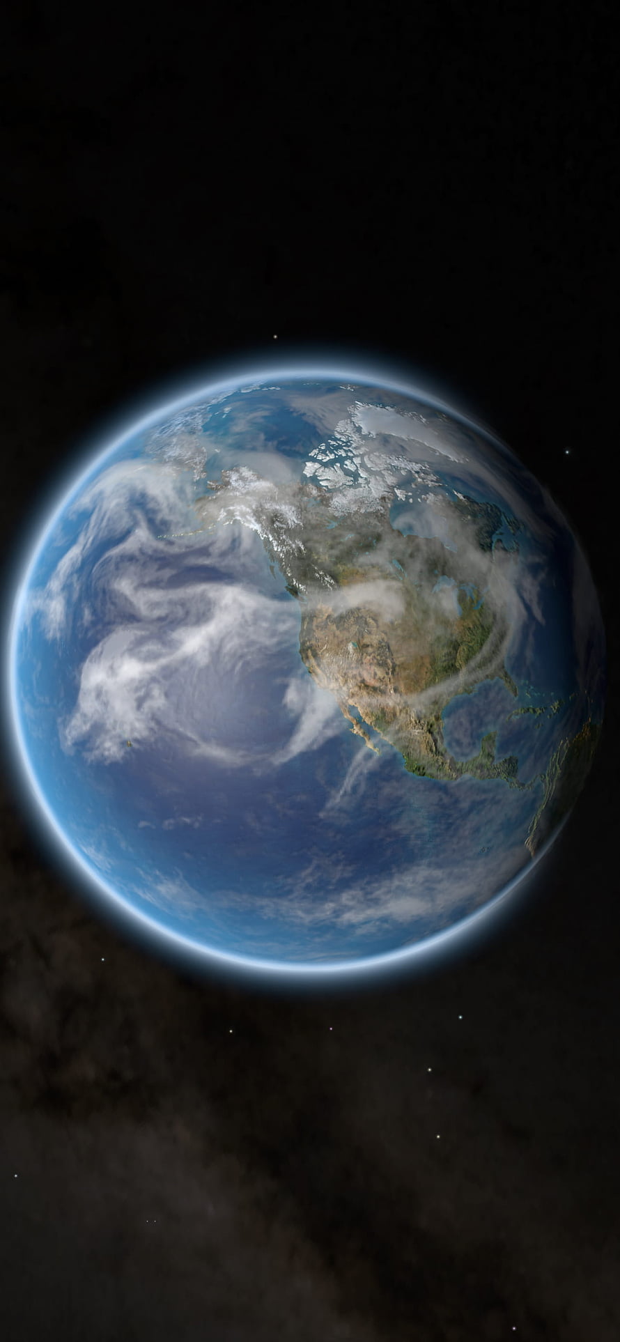 Planet Earth View From Space With North America And Clouds HD phone wallpaper