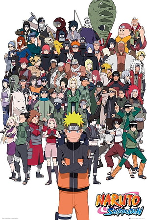 Naruto Shippuden Full Cast Character Lineup Anime Poster HD phone wallpaper