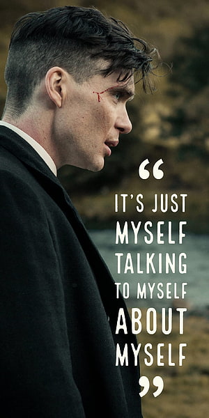 Tommy Shelby Peaky Blinders Profile Portrait With Quote Wallpaper HD phone wallpaper