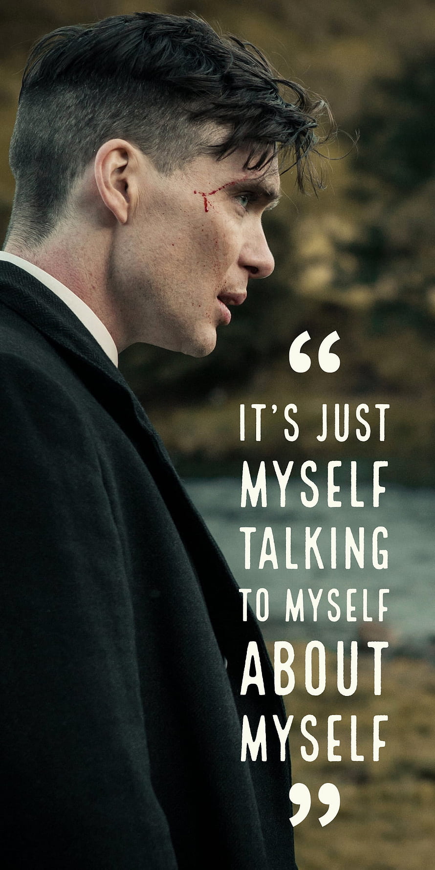 Tommy Shelby Peaky Blinders Profile Portrait With Quote Wallpaper HD phone wallpaper