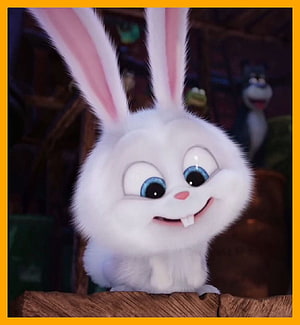 Snowball the White Rabbit from Zootopia with Blue Eyes and Long Ears HD phone wallpaper