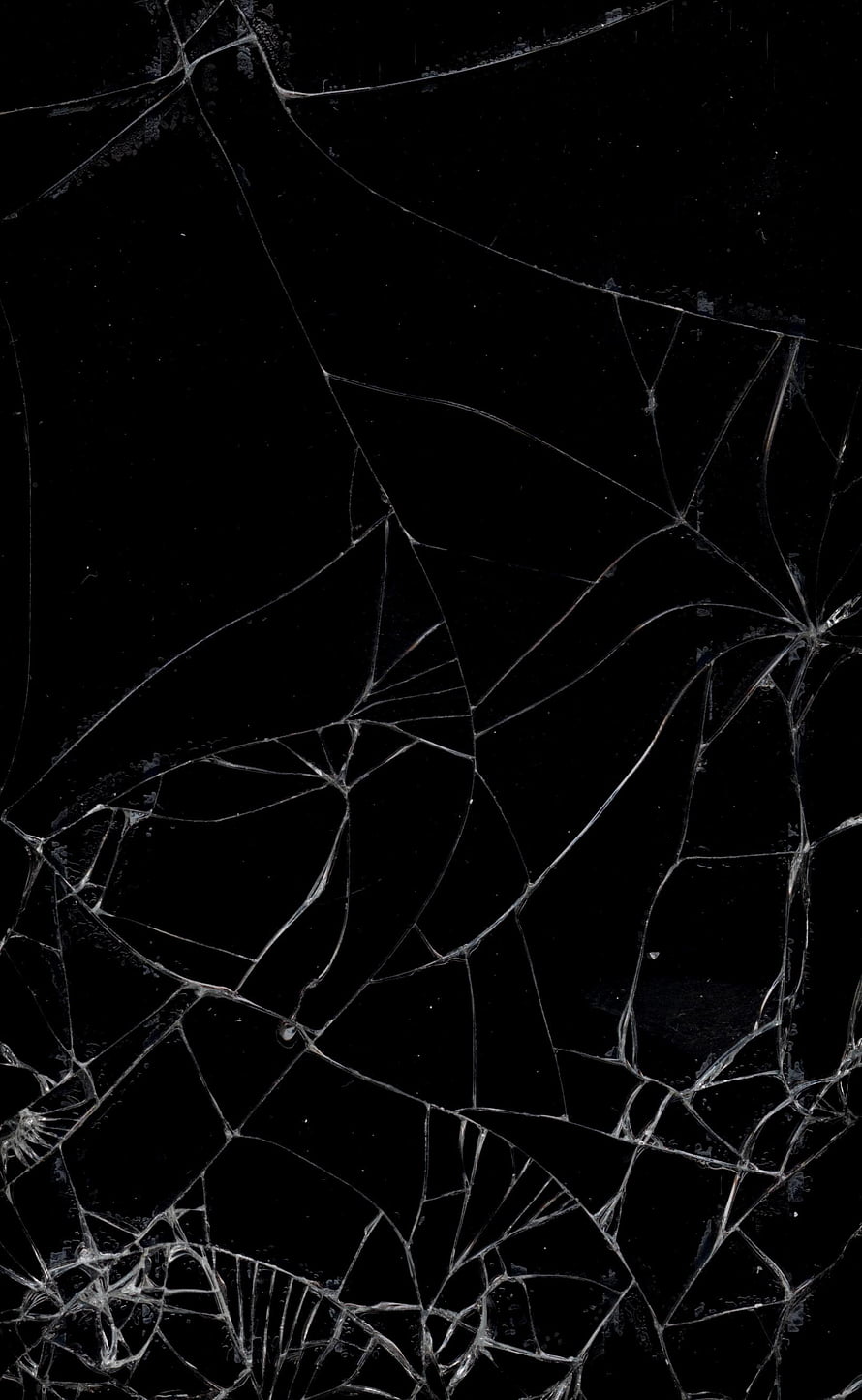 Shattered Glass Texture on Black Background HD phone wallpaper