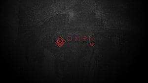 HP Omen Gaming Logo on Dark Textured Background HD wallpaper