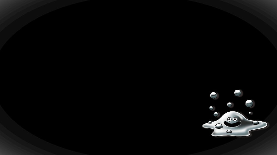 Cute Silver Liquid Blob Character with Bubbles on Black Background HD wallpaper