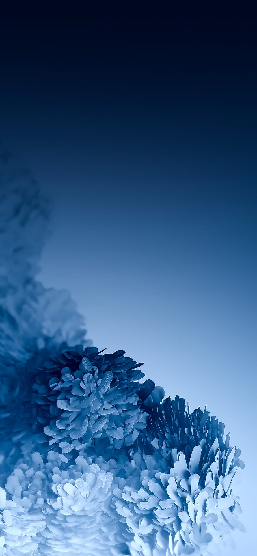 Abstract Blue Floral Gradient Wallpaper HD phone wallpaper