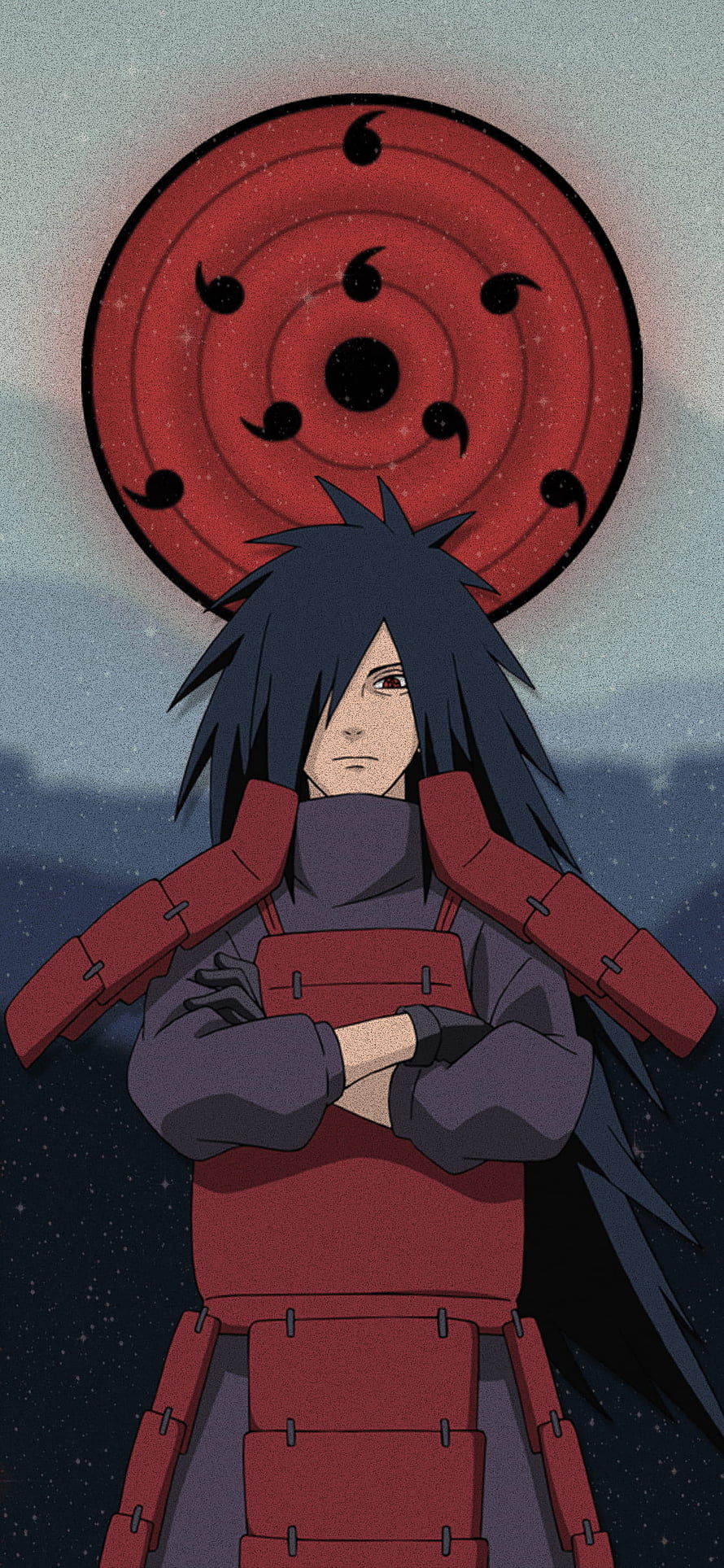 Madara Uchiha with Rinnegan and Infinite Tsukuyomi Anime Wallpaper HD phone wallpaper