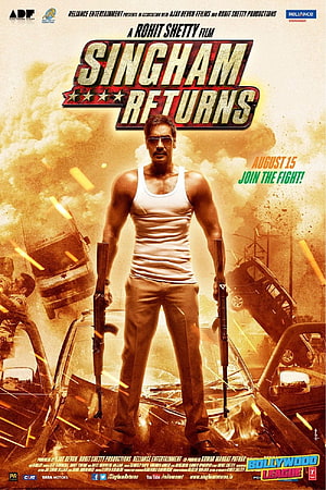 Singham Returns Movie Poster Featuring Ajay Devgn in Action HD phone wallpaper