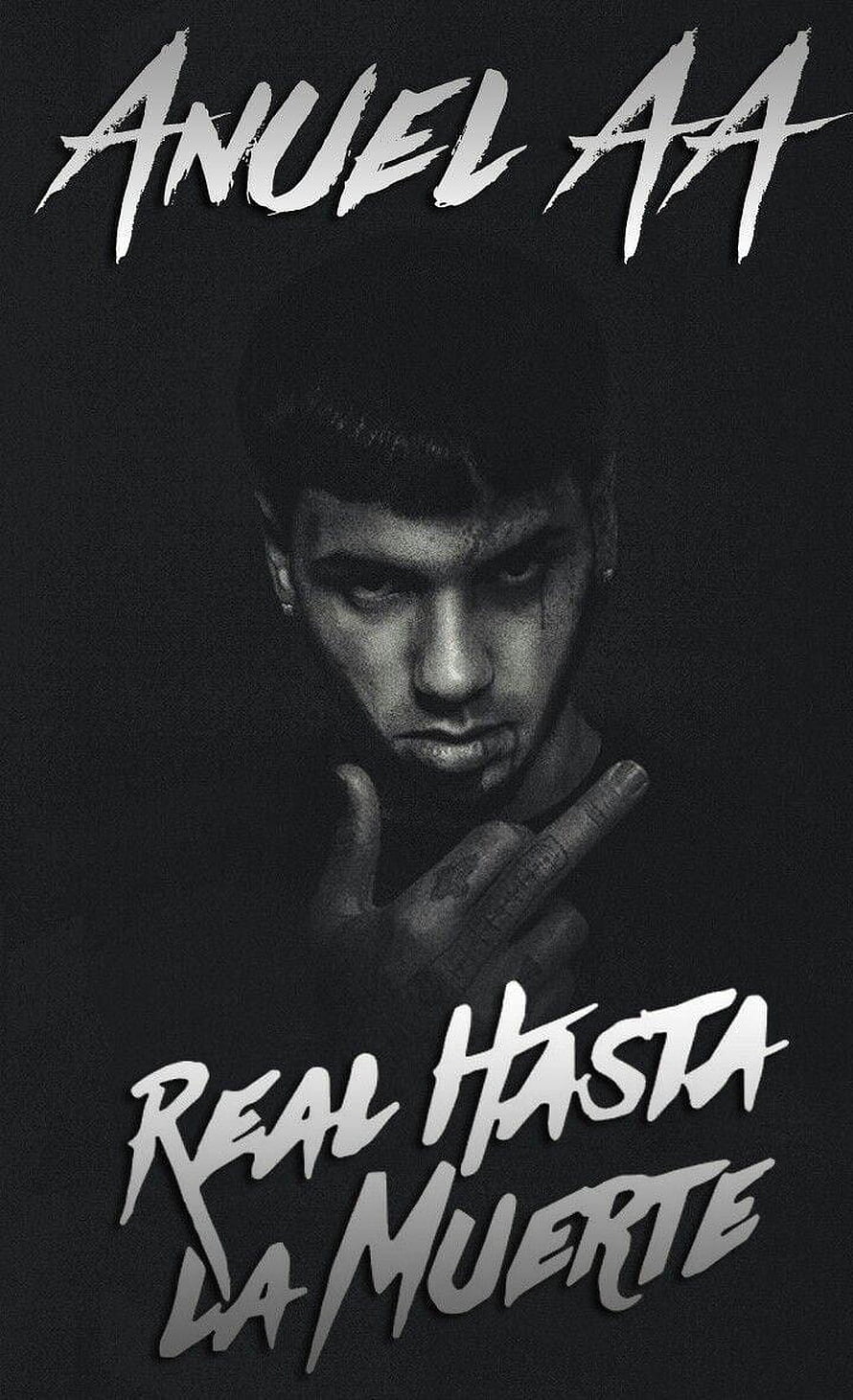 Anuel AA Real Hasta La Muerte Black and White Portrait Wallpaper HD phone wallpaper