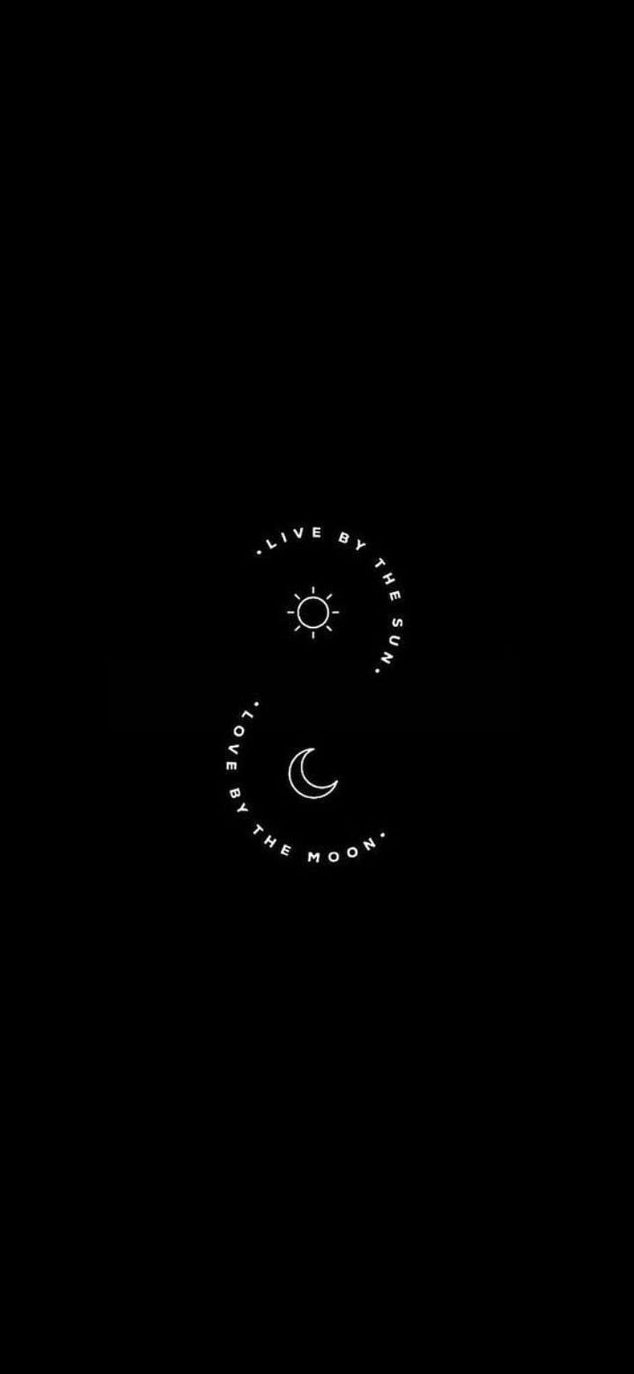 Live By The Sun Love By The Moon Minimalist Quote Wallpaper HD phone wallpaper