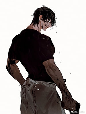 Anime Male Character With Blood Stains On Shirt And Pants HD phone wallpaper