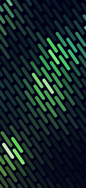 Abstract Diagonal Green Dash Pattern on Dark Background HD phone wallpaper