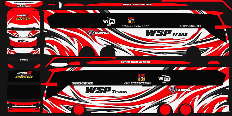 Scania Jetbus 3 WSP Trans Super High Decker Livery Design HD wallpaper