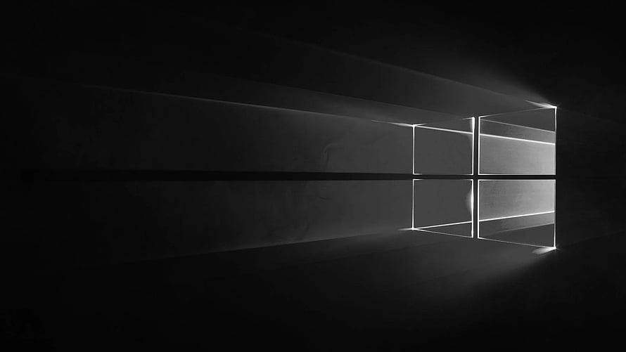 Windows 10 Default Desktop Wallpaper in Black and White HD wallpaper