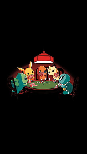 Pokemon Team Rocket Playing Poker - Meowth Jessie James Squirtle Bulbasaur Card Game HD phone wallpaper