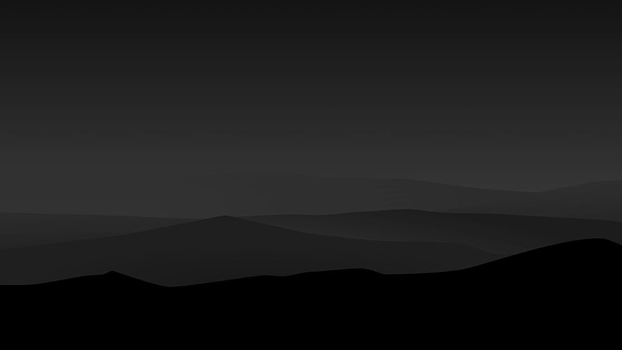 Dark Minimalist Mountain Silhouette Wallpaper HD wallpaper