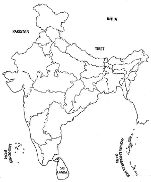Political Map of India Showing States and Neighboring Countries HD phone wallpaper