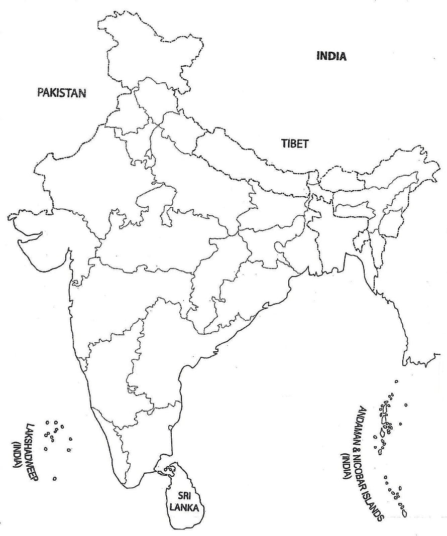 Political Map of India Showing States and Neighboring Countries HD phone wallpaper