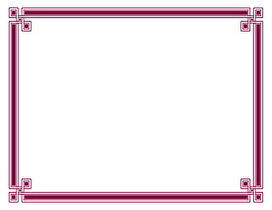 Elegant Maroon Geometric Certificate Frame with Corner Accents on White Background HD wallpaper