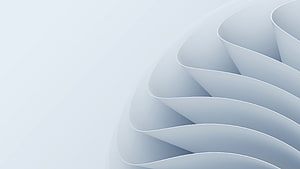 Minimalist Abstract White Curved Layers 3D Render Wallpaper HD wallpaper
