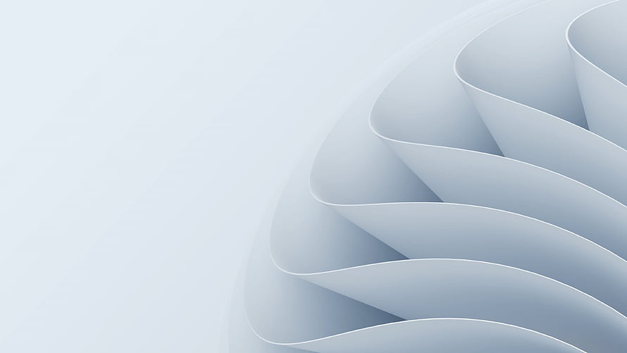 Minimalist Abstract White Curved Layers 3D Render Wallpaper HD wallpaper