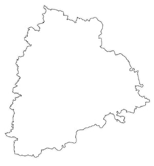 Telangana State Outline Map with Clean Black Border on White Background HD phone wallpaper
