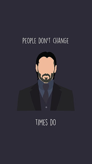 John Wick Minimalist Portrait with Motivational Quote on Dark Background HD phone wallpaper
