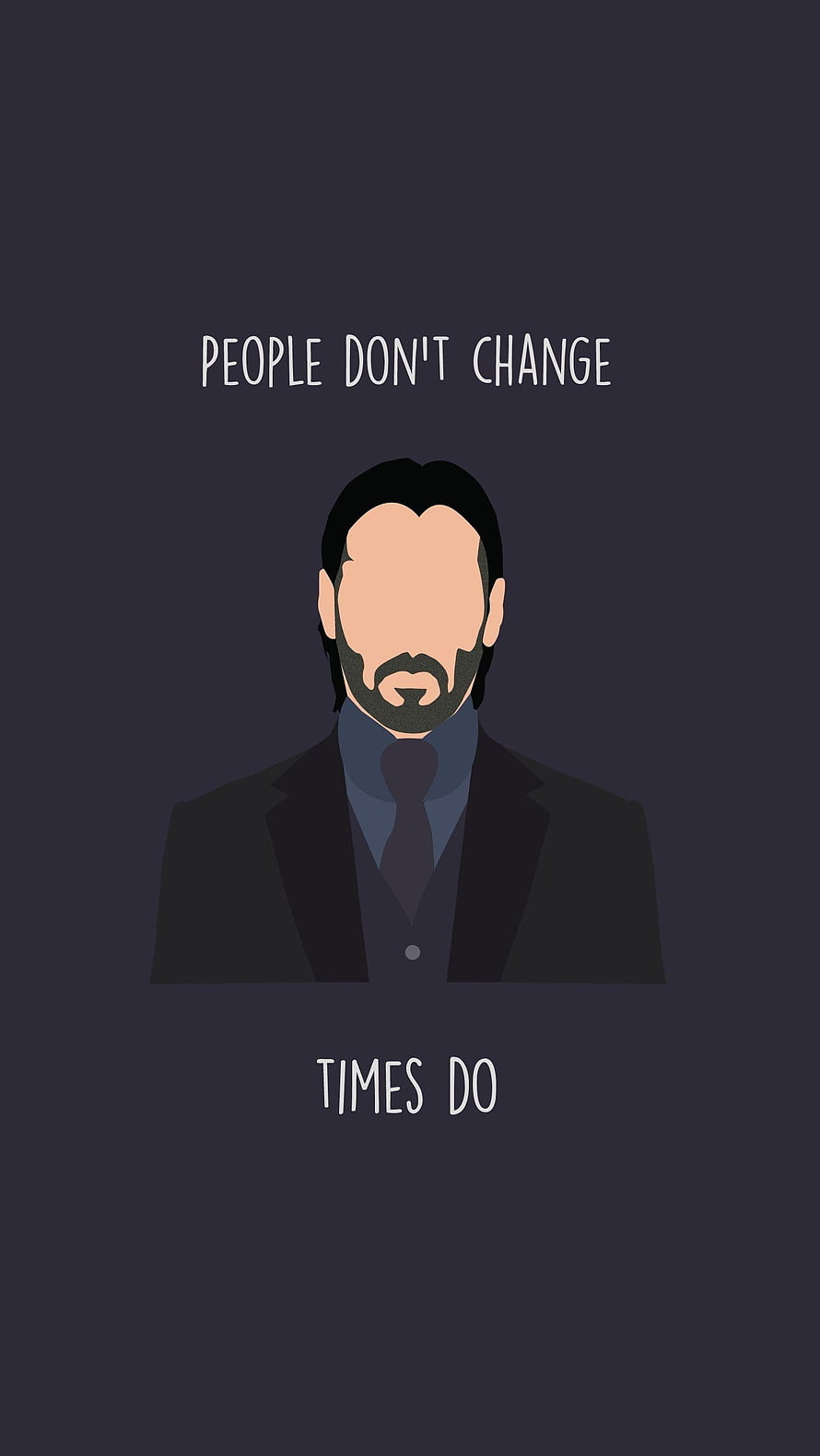 John Wick Minimalist Portrait with Motivational Quote on Dark Background HD phone wallpaper
